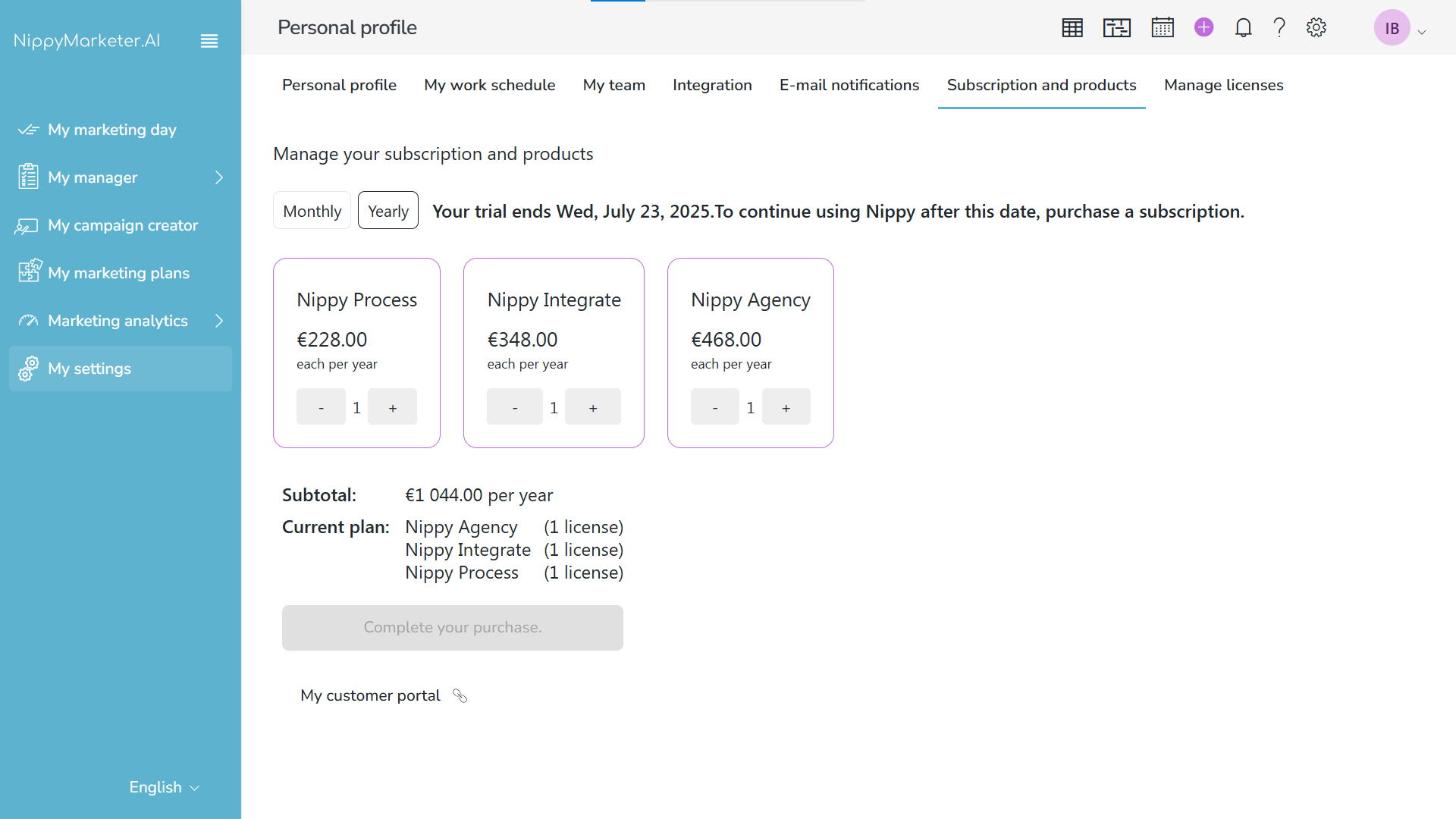 Manage Nippy subscriptions 20250529 Manage Nippy subscriptions 20250529