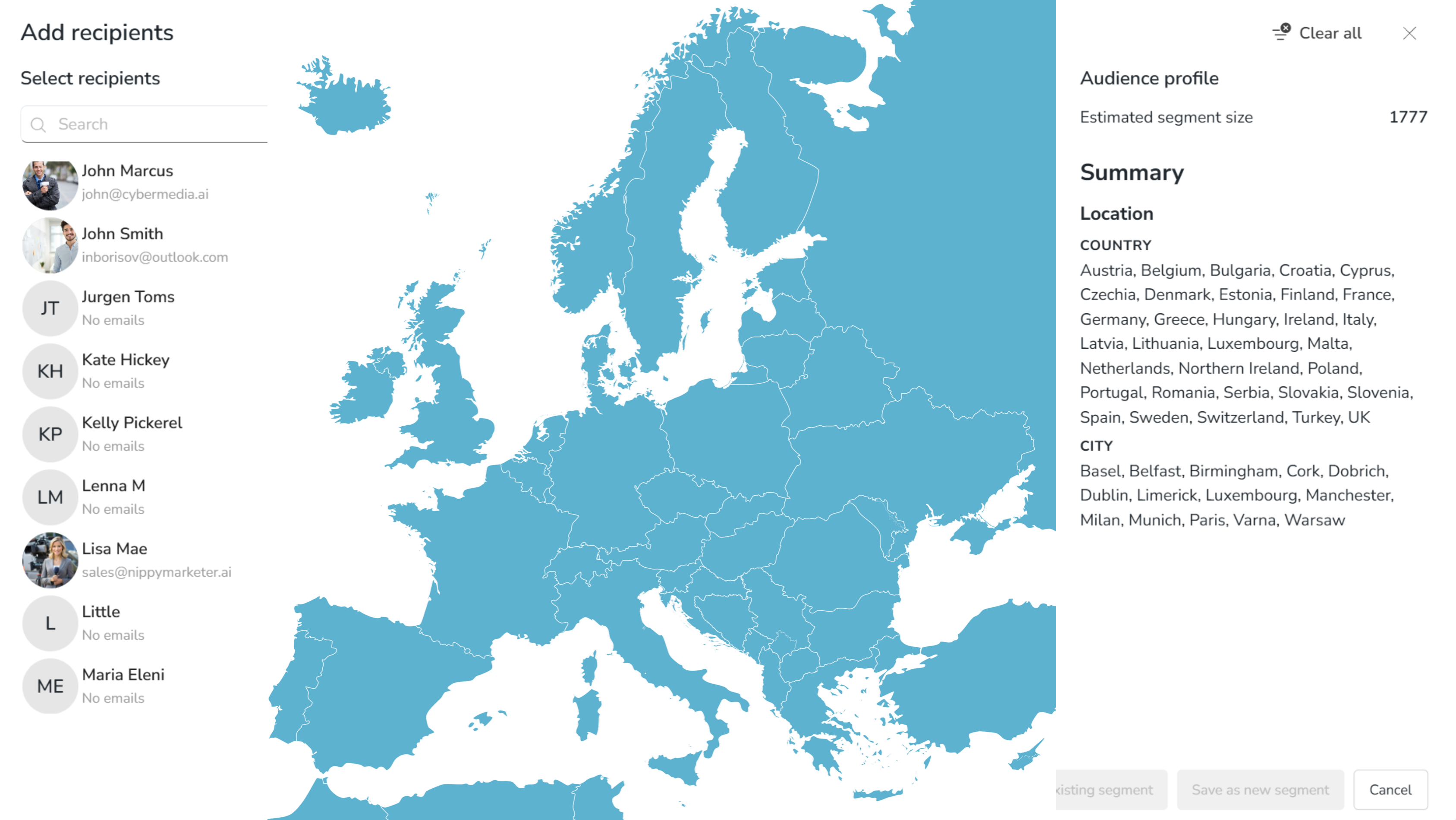 20260312 Nippy media lists map 20260312 Mapa list mediów Nippy