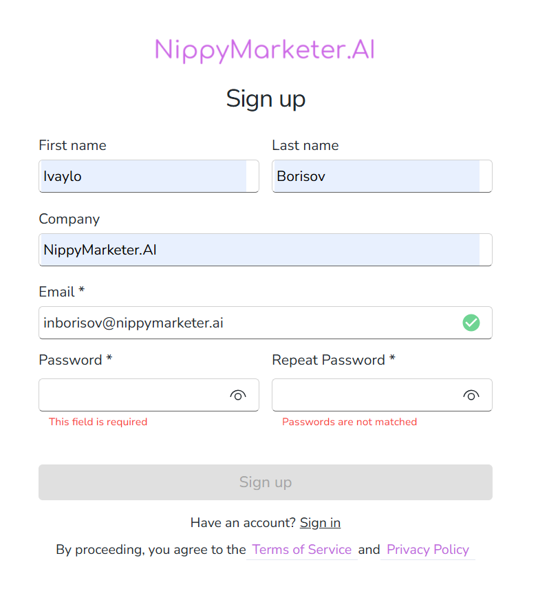 20260319 вход в Nippy Marketer