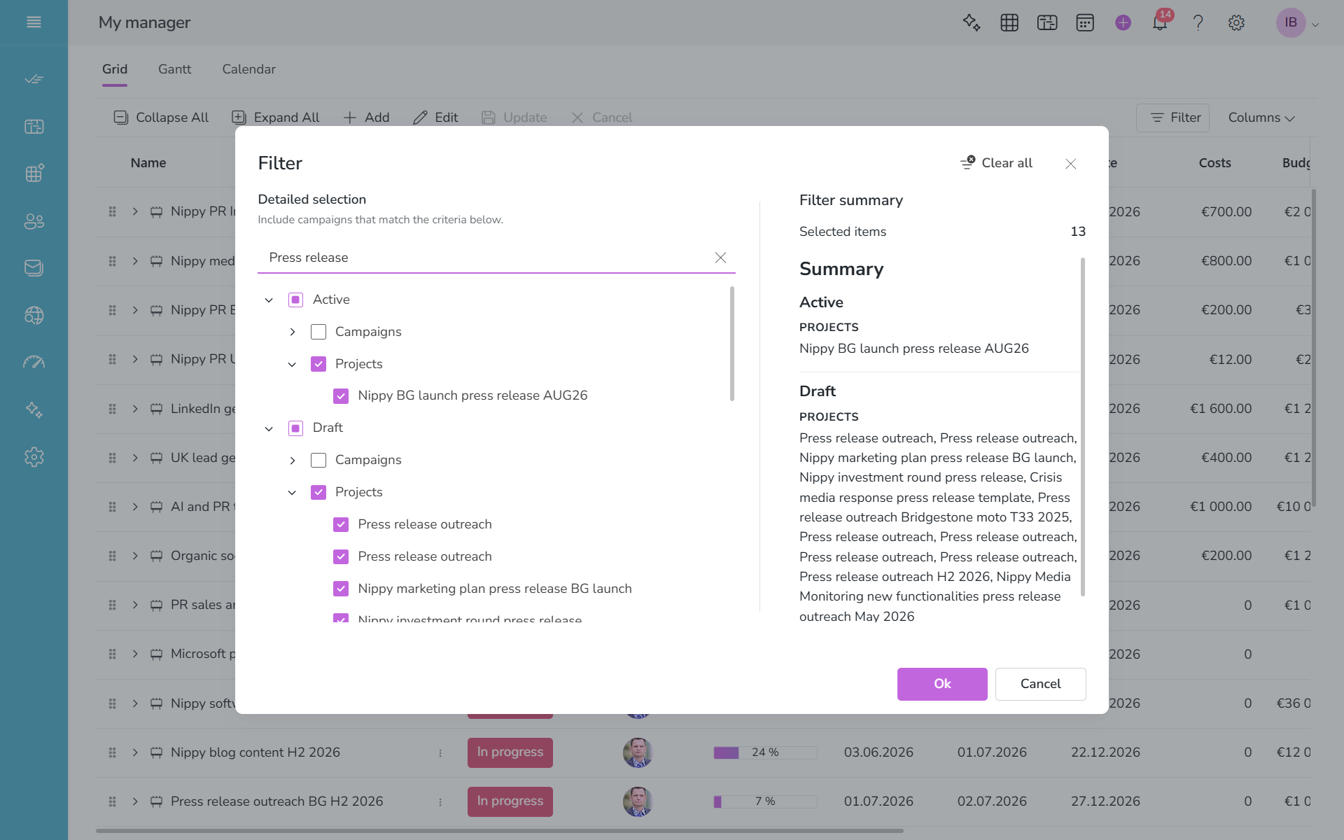 Nippy PR marketer GRID filter 20260918
