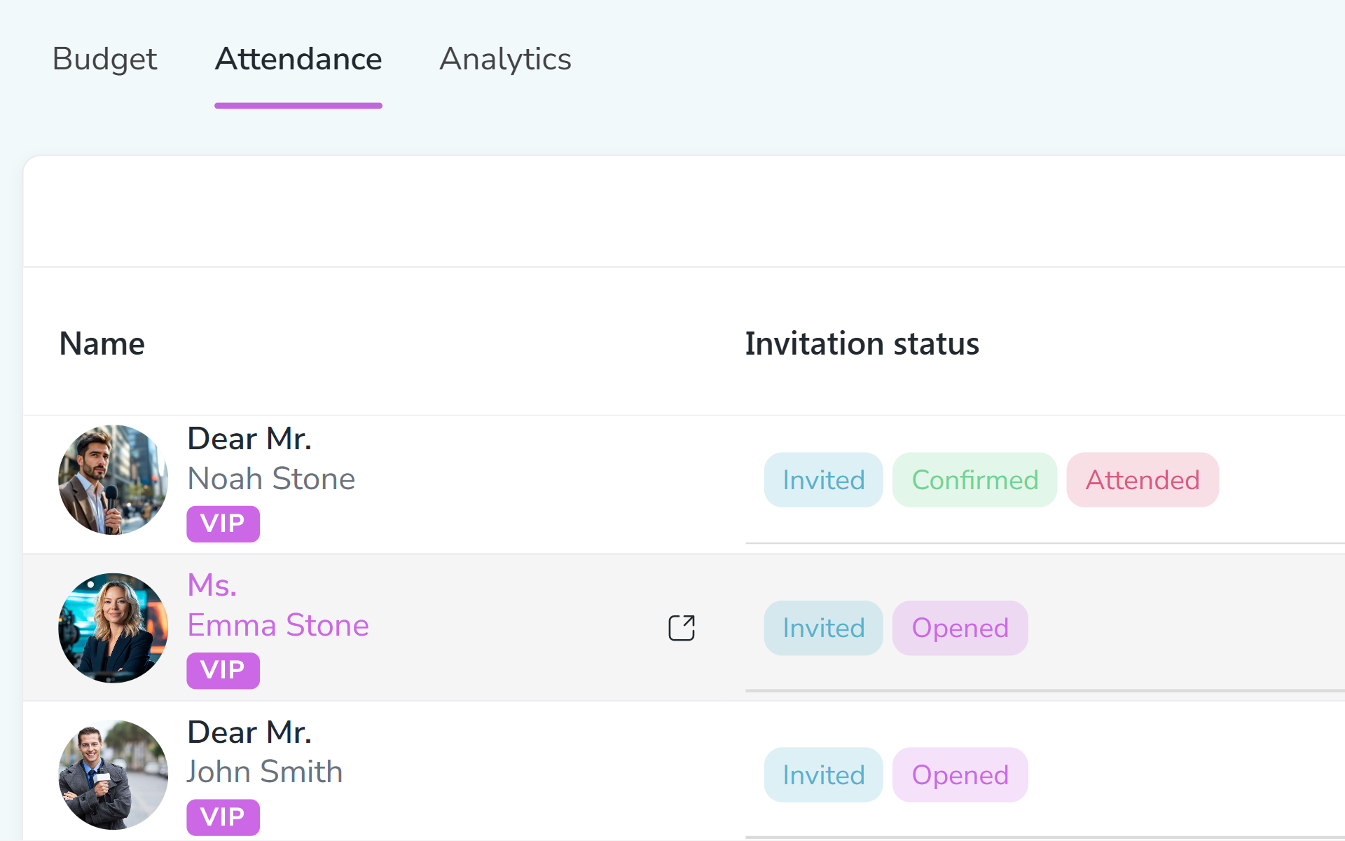 Attendance management in Nippy PR EVents manager 20261010 Attendance management in Nippy PR EVents manager 20261010