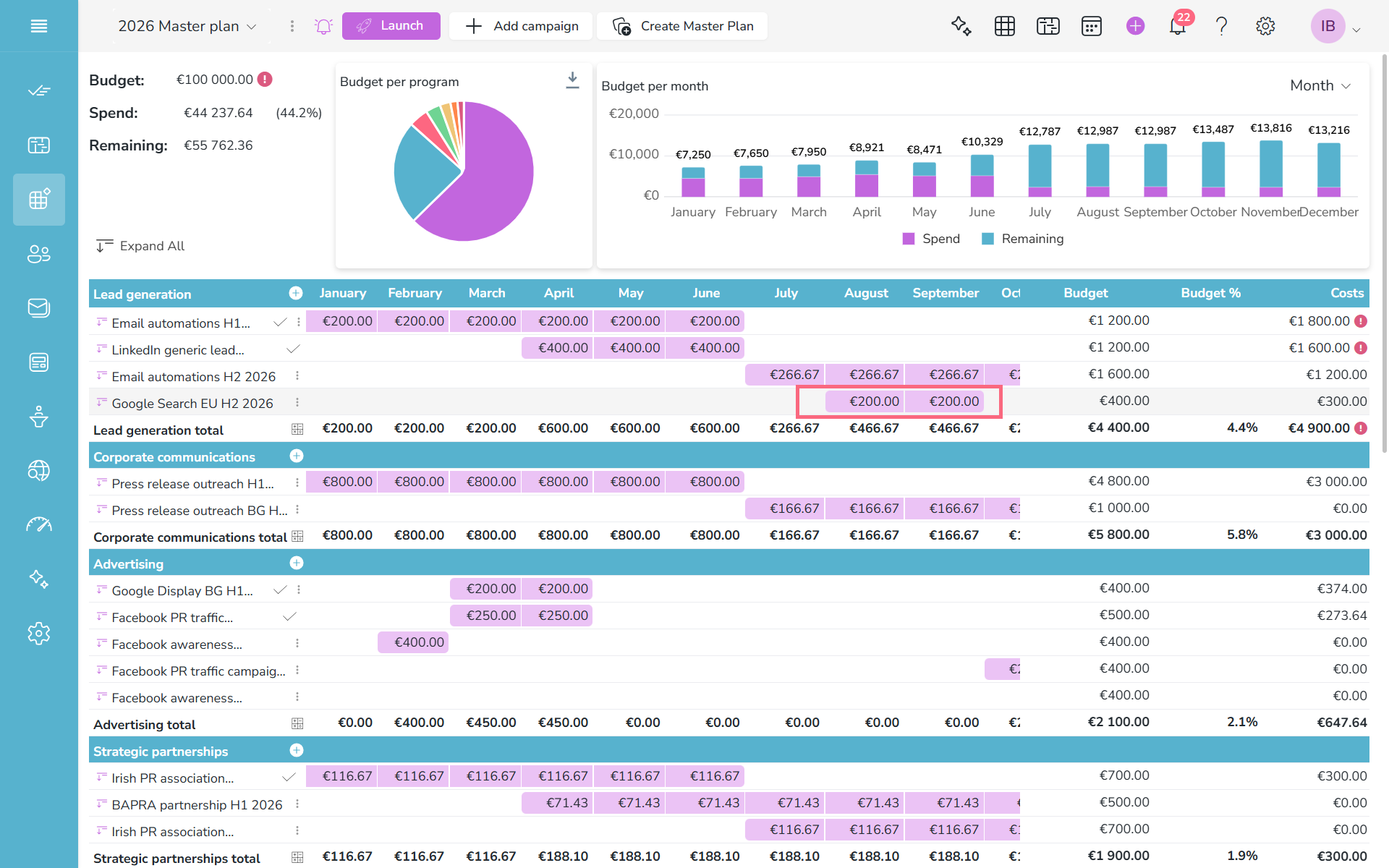 Change campaign periods in Nippy PR marketing plan 20261021