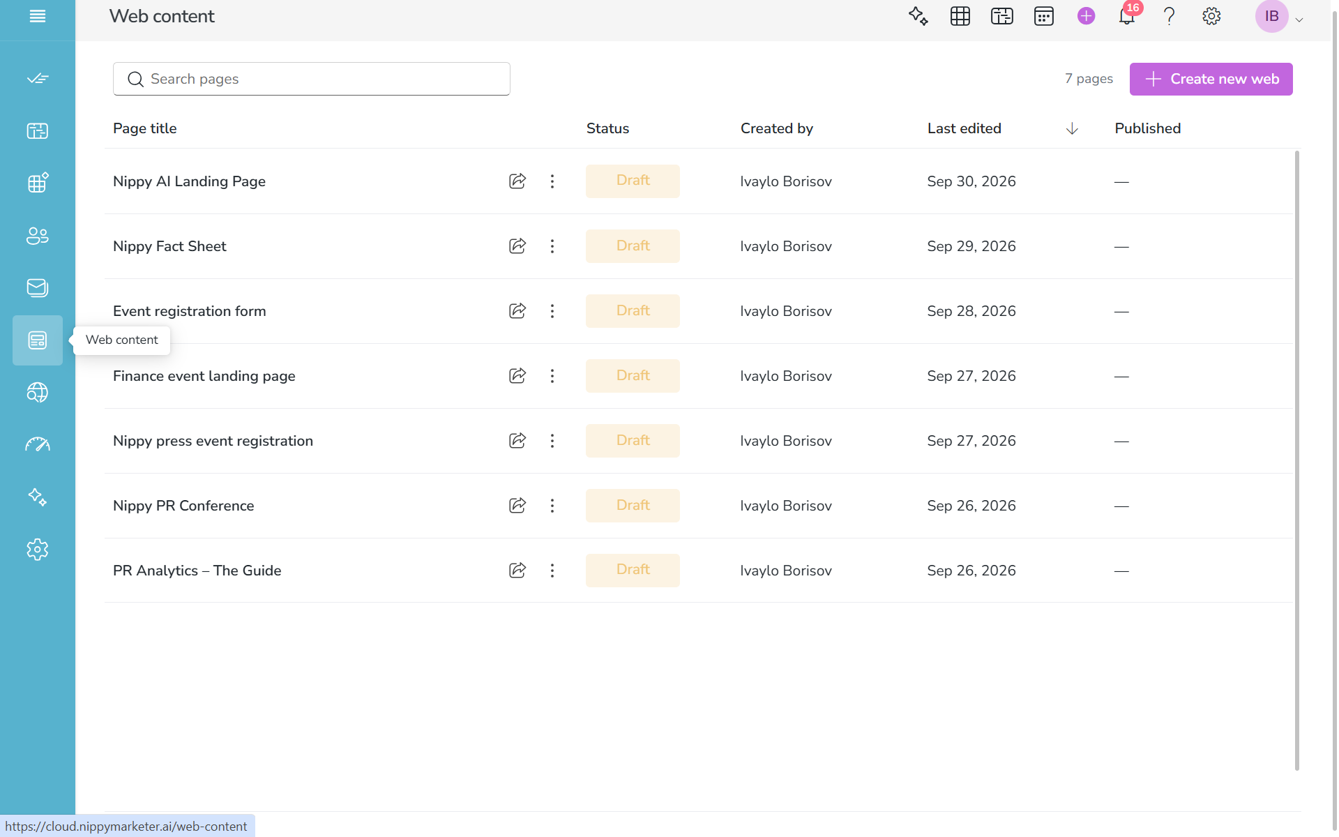 Content management in Nippy PR Content Creator 20261004